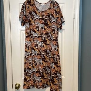 XL LuLaRoe Jessie dress w/ animals